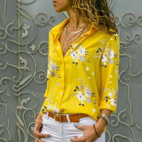Women's Printed All Match Slim Shirt